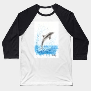 Dancing Dolphin Baseball T-Shirt